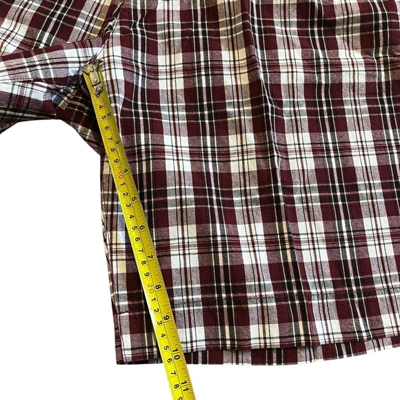 Red Camel red Plaid Men's Shorts size 36 casual 100% cotton summer - Picture 3 of 9